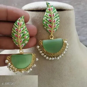 Indian Meena Kundan Latest Gift For women girl Tops Earrings Jewelry Jewellery w | eBay