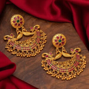 Antique Rajwadi Kundan Royal Earrings Tops Jhumka Jhumki bali Jewelry Set Newc | eBay