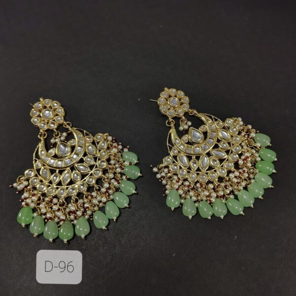 Indian Ethnic Kundan Backside Meena Bollywood Earrings Mint Ramdan Spl Jewelry | eBay