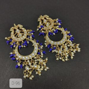 Blue Ethnic Kundan Backside Meena Bollywood Earrings Tops Ramdan Spl Jewelry | eBay