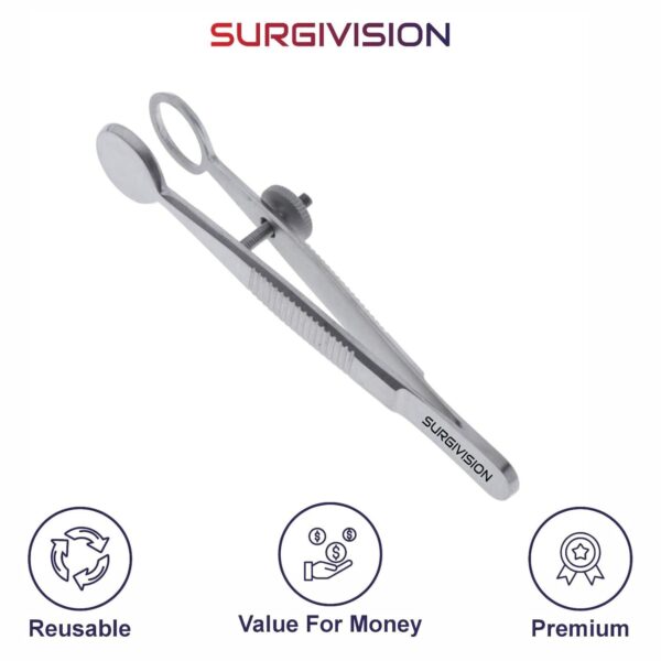 Chalazion Forceps Steel Eyelid Clamp with Screw Lock, Precision Instrument for C | eBay - Image 4