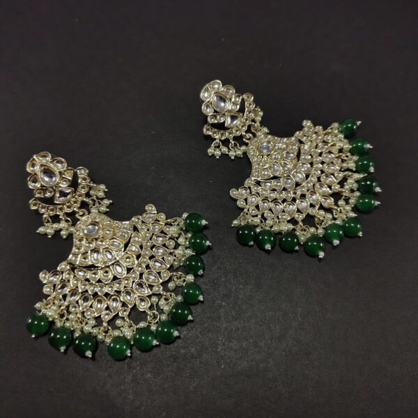 Kundan Chand bali Jhumka Jhumki Latak Earrings Tops Wedding Tradtional Jewelry | eBay - Image 5