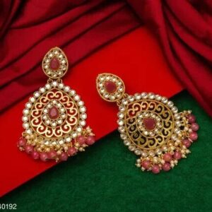 Antique Rajwadi Kundan Royal Earrings Tops Jhumka Jhumki bali Jewelry Set New | eBay