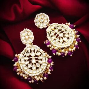 Antique Rajwadi Kundan Royal Earrings Tops Jhumka Jhumki bali Jewelry Set Newa | eBay