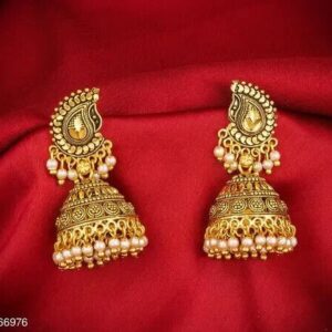 Antique Rajwadi Kundan Royal Earrings Tops Jhumka Jhumki bali Jewelry Set New | eBay
