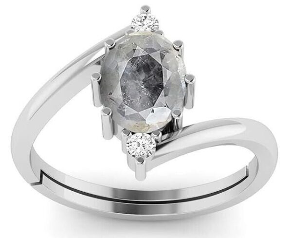 9.25 Ratti Moonstone Stone Certified Gemstone Silver Plated | Adjustable Ring w | eBay - Image 3