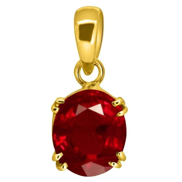 Certified 5.25 Ratti / 4.90 Carat Ruby Manik Ashtadhatu Gold Plated Pendant/Lock | eBay - Image 5