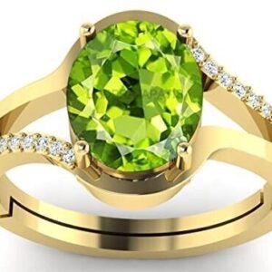 12.25 Ratti 11.70 Carat Certified Natural Peridot Gemstone Gold Plated Adjustabl | eBay