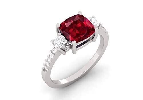 11.25 Ratti 10.50 Carat Certified Ruby Rashi Ratan Adjustable Silver Ring For Gi | eBay - الصورة 5