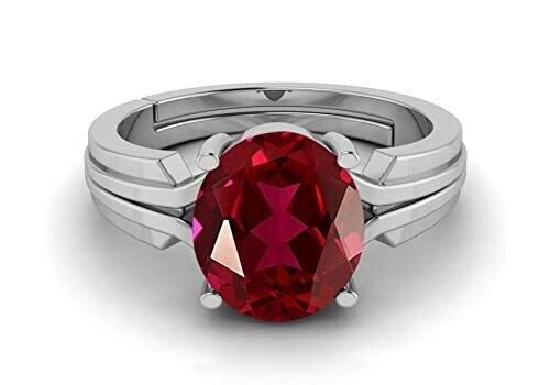 7.25 Ratti / 6.25 Carat Natural Ruby Stone Astrological Silver Adjustable Ring F | eBay - الصورة 4