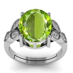 5.25 Ratti 4.50 Carat Unheated Untreatet Natural Peridot Stone Silver Ring For W | eBay