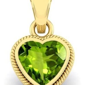 12.00 Ratti / 11.25 Carat Natural Peridot Stone Heart Shape Pendant Birthstone S | eBay