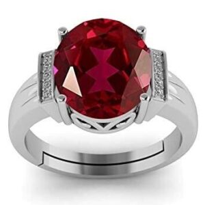 7.25 Ratti 6.50 Carat Natural Ruby Gemstone Silver Ring Certified AA+ Quality A | eBay