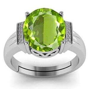 9.25 Ratti 8.50 Carat Natural Peridot Gemstone Silver Ring For Men And Women | eBay