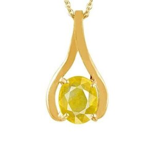 9.25 Ratti 8.00 Carat Natural Yellow Sapphire Gold Plated Pendant/Locket (Pukhr | eBay
