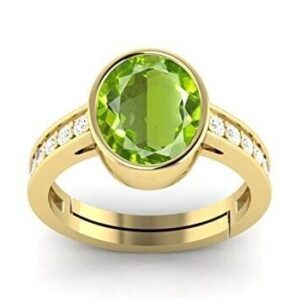 12.25 Ratti/11.25 Carat Natural Peridot Gemstone Gold Plated Ring For Women And | eBay
