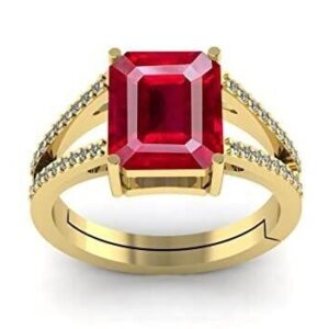 3.25 Ratti 2.50 Carat Natural Ruby Cubic Zirconia Square Shape Gold Adjustable R | eBay