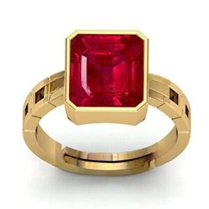 10.25 Ratti Natural Ruby Manik Loose Gemstone Gold Plated Birthstone Astrology R | eBay