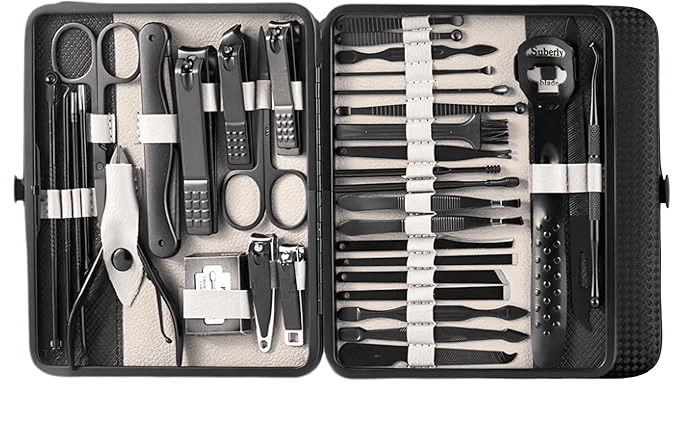 Poojavi Set 36 in 1 Nail Clipper Set, Corn Cutter, Fingernail & Toenail Clippers, Manicure Tools, Pedicure Tools, Suitable for Travel Manicure Kit Perfect Gifts for Women and Men