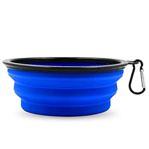 Poojavi Puppies (Foldable Silicone Pet Bowl) Collapsible - 350ml | Foldable Travel Water Bowl with Carabiner Clip for Traveling, Hiking, Walking, Camping I Non-Toxic & 100% Safe (Color May Vary)