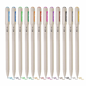 Multicolor Gel Pen with Hard Box Case | Sleek Body & Minimalistic Design | Matt Finish | Ultra Durable Tip | Set Of 12 Bright Ink Colors