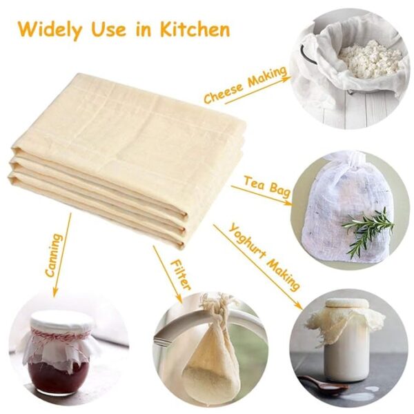 Poojavi Food-Grade & BPA-Free | Multi-Purpose Kitchen Tool for Straining, Cheese & Paneer Making, Roti Wrapping, Steaming Momos & Idlis, Filtering & Cooking