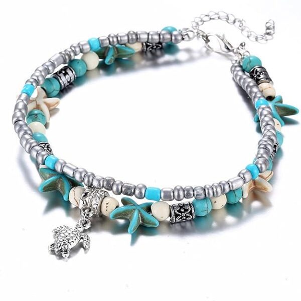 Jewellery Shell Starfish Beads Charms Stylish Chain Anklet for Women and Girls