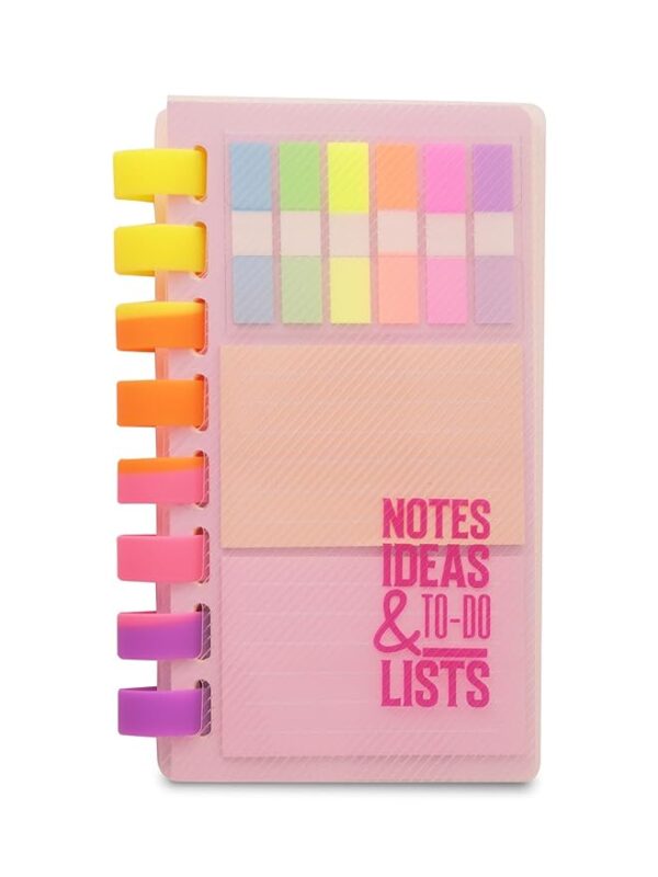 Notebook Diary with Sticky Notes & Page Markers ? 80 Ruled Pages, 80 GSM ? Soft Wiro Bound for Smooth Writing ? Note Keeper for School, College & Office Use