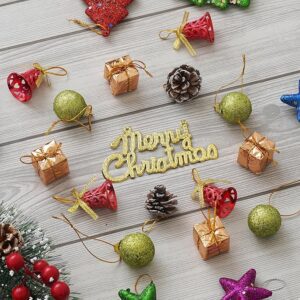 Christmas Tree Decoration Items Merry Christmas Cutout Flowers Gifts Bells Balls for Decoration (Pack of 15) Christmas Hanging Ornaments Props|Christmas Decorations Items for Home Office