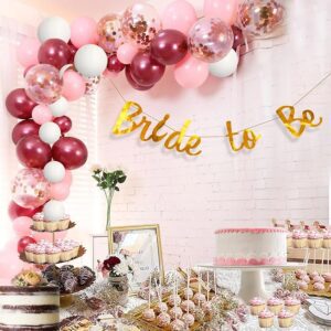 Bride To Be Decoration Set - 41 Pcs Bachelorette Party Kit | Bridal Shower Accessories | Banner, Balloons (Cardstock)
