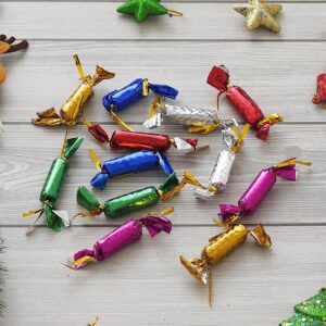 Multicolor Christmas Candy (Set of 12) Christmas Chocolate Toffee | Christmas Tree Decoration Items | Christmas Hanging Ornament | Christmas Ornaments Props | Christmas Decorations Items