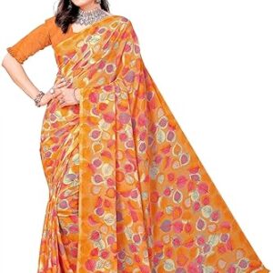 Prints Women's Fancy Georgette Floral Printed Saree