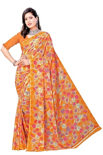 Prints Women's Fancy Georgette Floral Printed Saree