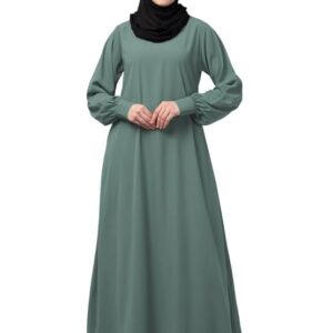Poojavi Women's Inner Abaya Dress With Cuff Sleeves And Side Pocket Made in Nida Matte Fabric