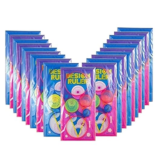 Poojavi Birthday Return Gifts Birthday Party for Kids -6Pcs Designer Spirograph Ruler for Returns for Kids Adults Bulk birthday's Return Gift 6-12 (Spirograph Ruler, 6)