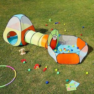 Tunnel, Play Tent House, Ball Pool for Kids 3 to 6 Years | Spacious, Lightweight and Portable | Without Balls | Multi Colour