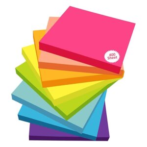 Colorful 400 Sheets Memo Pad Note N Times Post Note Paper Free Stickers Post Sticky Notes Stationary (Multicolor)