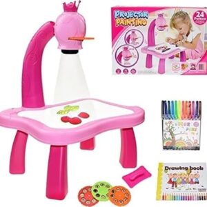 Plastic Drawing Projector Table for Kids | Trace & Draw with Light-Music | Smart Projector Sketcher Desk | Learning Projection Painting Machine for Boy Girl 3 + Years Old (Multicolour)
