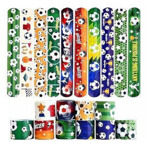 Poojavi Popper 12 Pcs Football Theme Slap Bracelet Bands Ideal Birthday Return Gifts for Boys and Girls of All Age Group