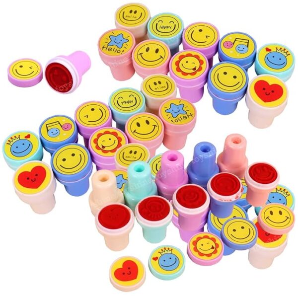 30 pcs Emoji Stamps for Children Self-Inking Stamp for Party Gifts for Children Thank You Party Gift for Boys Girls