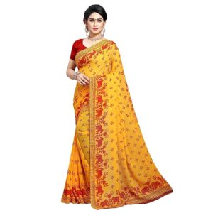 Georgette with Blouse Piece Saree