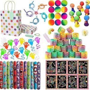 Poojavi Return Gifts For Kids -96 Pcs Return Gift For Kids 12 SETS EACH With GOODY BAGS| Return Gifts For Kids Age 4 5 6 7 8|Kids Return Gifts For Birthday| Birthday Return Gifts For Kids Boys
