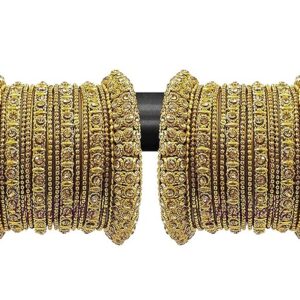 Traditional Gold Plated Bracelet Bangles Set for Girls and Women