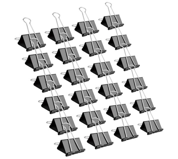 1/4-inch (32mm) Paper Holding Binder Clips Paper Clips for Notes Letter, Papers Binder Clamps use Office, Home, School, Institutions, Paper Holding Capacity Files Organized and Secure