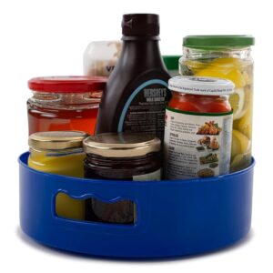 Multi-Purpose 360? Rotating Organizer Tray | Space-Saving Kitchen & Pantry Storage | Multi Purpose Organization Rotating Tray | Easy-Access Turntable for Spices, Storage & More | Light Blue