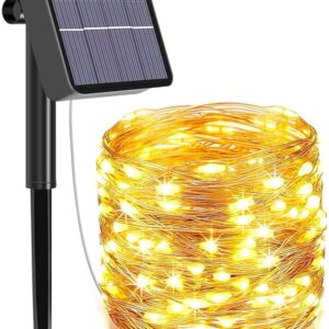 Solar Light Fairy Outdoor String, 79Ft 240 LED with Inbuilt Rechargeable Battery IP65 Waterproof 8 Modes (Copper Wires, Sturdy Quality) - Garden Christmas Tree, Diwali lights for Home decoration