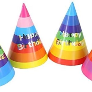 Rainbow Party Hats (Multicolor)- 10pcs