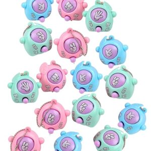 Poojavi 16Pcs Return Gifts For Kids Age 8-12, Rock Paper Scissors Keychain, Return Gifts For Kids, Mini Toy With Key Ring Chain For Teens Adults Party Fun Entertainment.