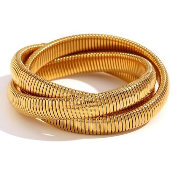 Latest Stylish Chunky Gold Cuff Bangle Bracelet for Women and Girls (16366b)