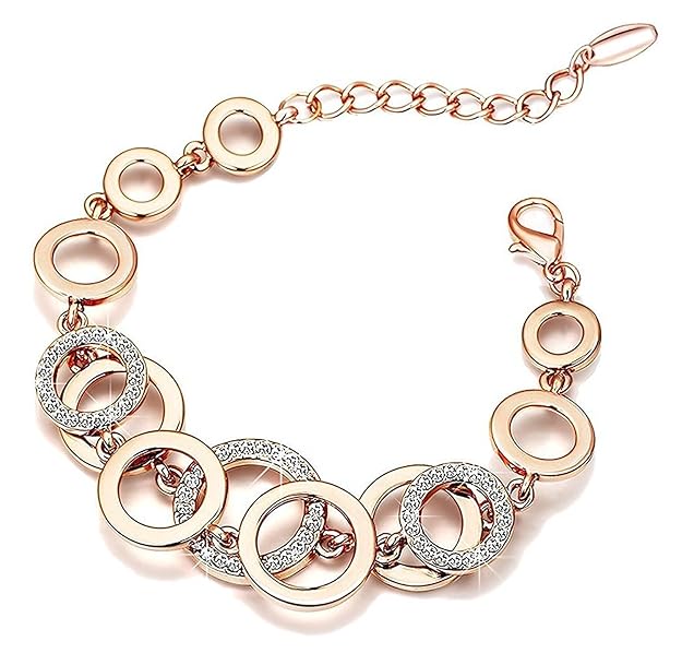 AAA Crystal 18k Rose Gold Stylish Jewellery for Women and Girls